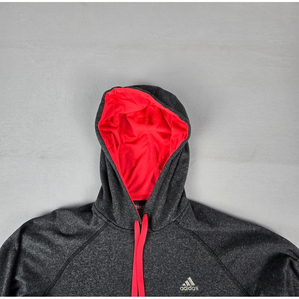 Adidas Ultimate Hoodie Womens XS Gray Pink AH8249 ClimaWarm Pullover Thumbholes - Picture 7 of 12